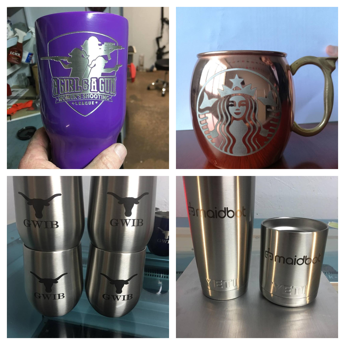 Laser engraving aluminum bottles