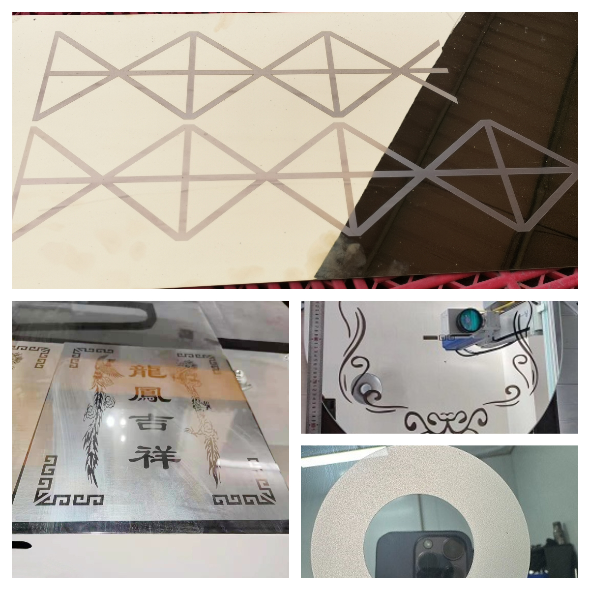 Large fiber laser marking machine samples